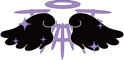 Divine black angel wings with halo Royalty Free Vector Image