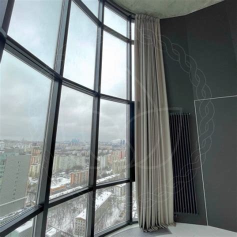 Прямые портьеры на панорамные окна пошив на заказ в Москве , цены на ...