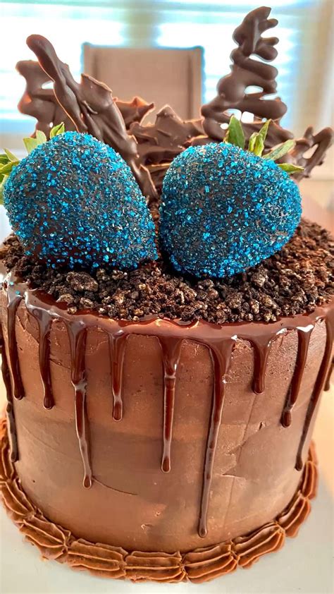 Chocolate Drip Layer Cake Decor Chocolate Covered Strawberries Cake Design Inspo Naked Cake