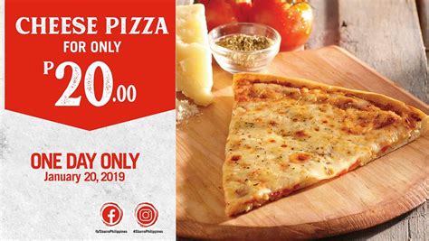 One Day Only Sbarro Pizza Slice For Php20 Manila On Sale