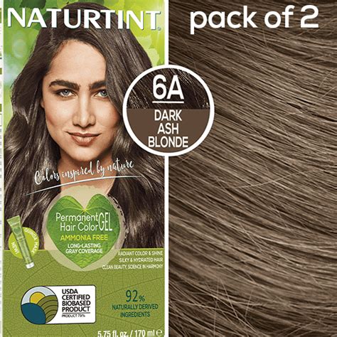 Naturtint Permanent Hair Color 6A Dark Ash Blonde Pack Of 2 Walmart