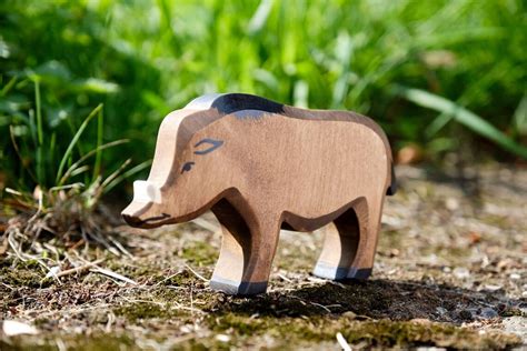 Warthog Toy Wood Warthog Wooden Safari Animal Toy Etsy Uk