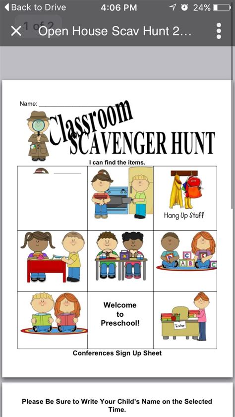 Open House Scavenger Hunt Template