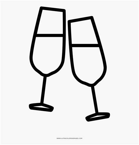 Cheers Coloring Page Cheers Pictograms White Background Free