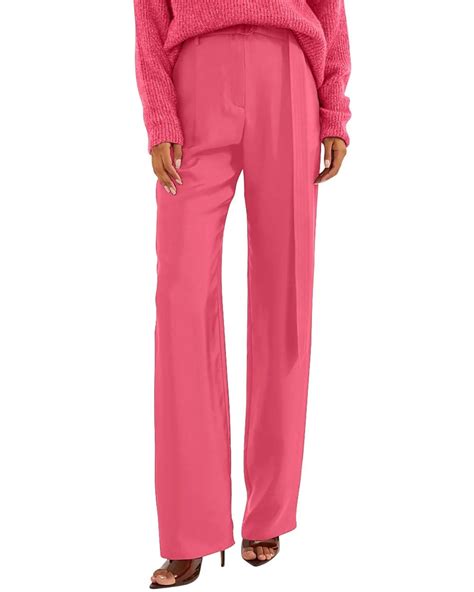 Lapointe Magenta High Waist Belted Trouser Stanley Korshak