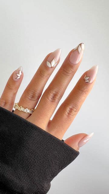 ESVY Nails Gel Polish On Instagram Chrome Details On A Nude Nail With