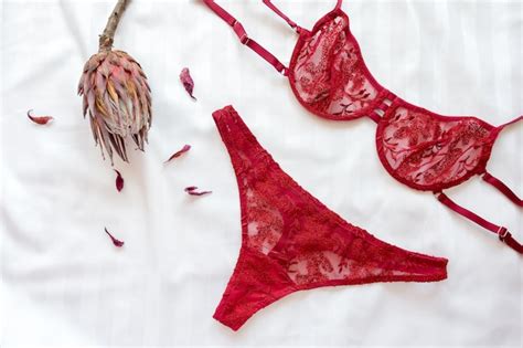 Premium Photo Set Of Glamorous Stylish Sexy Lace Lingerie With