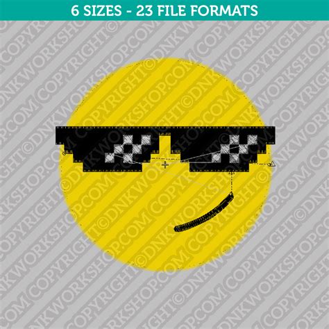 Like A Boss Smiley Face Emoji Embroidery Design 6 Sizes Instant Do