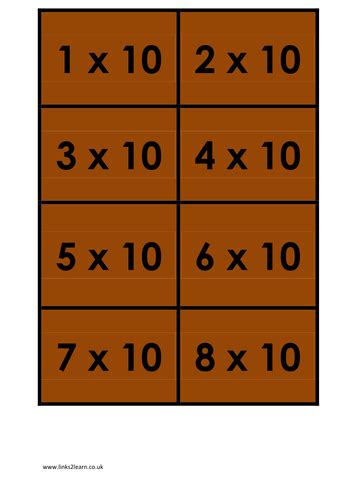 44 Times Tables Matching Cards | Teaching Resources