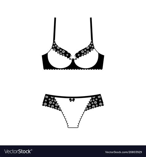 Lingerie Icon Isolated On White Background Vector Image