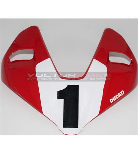 Autocollant blanc avec numéro pour bulle Ducati Streetfighter V2 V4