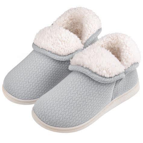 VONMAY Women's Fuzzy Slippers Booties Indoor Outdoor House Shoes