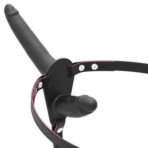 Double Penis Dildo Double Ended Strapon Ultra Elastic Harness Belt Strap On Dildo Adult Sex Toys