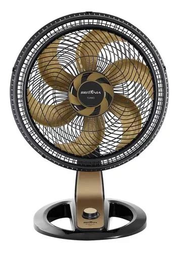 Ventilador de mesa Britânia Turbo BVT410 dorado con 6 aspas 47 cm de