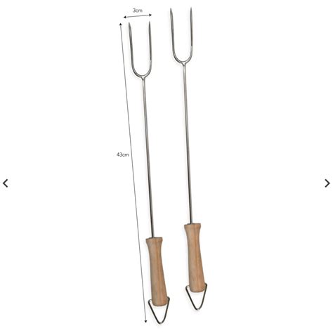 Wooden Bbq Tools Set Silver Mushroom