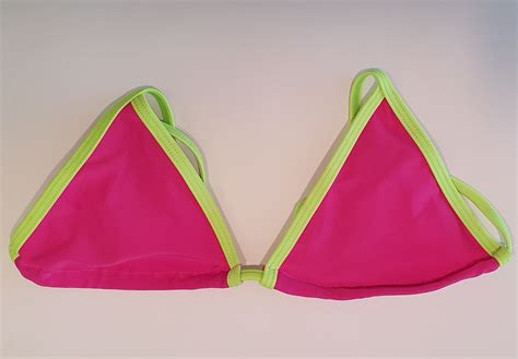 SeX Neckholder Triangel String Tanga Bikini Neonpink Neongrün GoGo S M