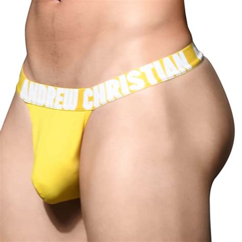Andrew Christian Almost Naked Eco Collective Thong Yellow Inderwear