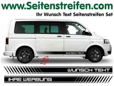 Vw Bus T4 T5 T6 Wunschtext Seitenstreifen Aufkleber Set Version N°1