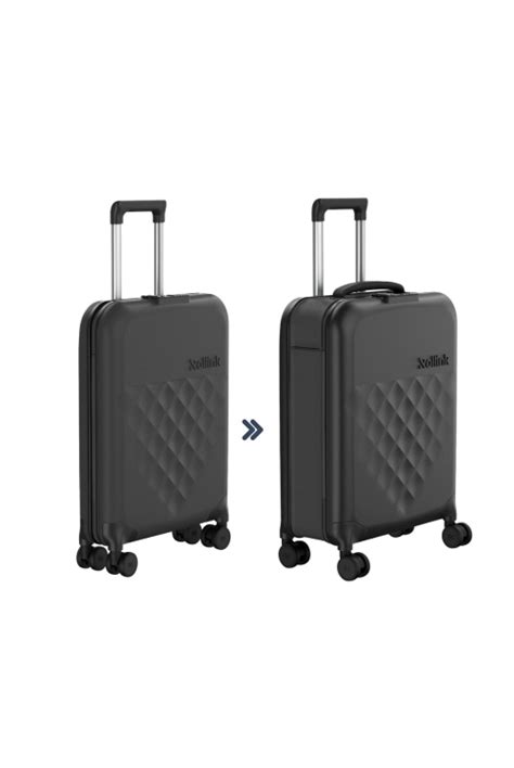 Valise Bagage A Main Pliable Rollink Vega Roues Cm Noir