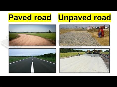 Classification of Roads || Paved roads || Unpaved roads || Surface ...