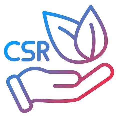 premium vector corporate social responsibility icon vector image