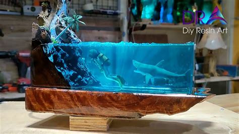 Sharks Hunt People In Epoxy Resin Lamp Art Resin Art Youtube