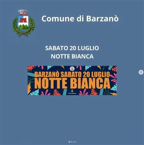 Notte Bianca Sabato Luglio Barzan