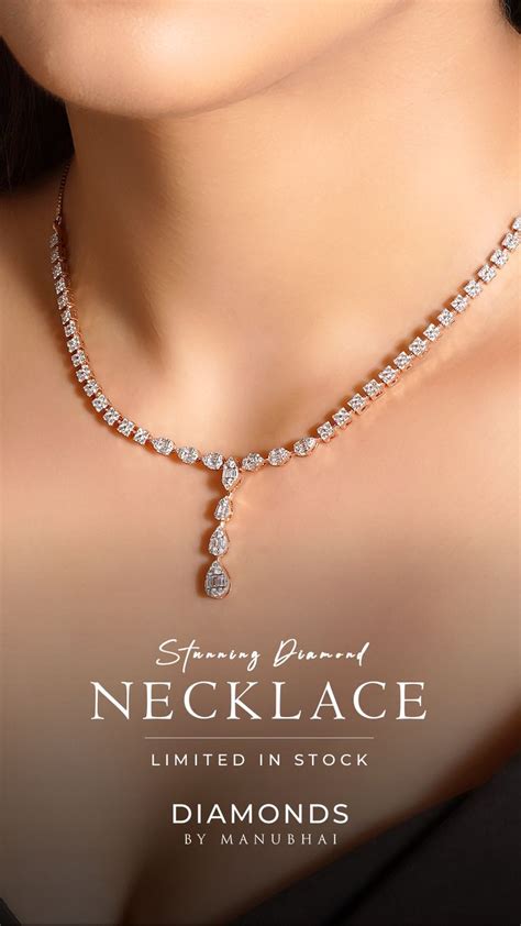 Elegant Diamond Necklace Single Line Drop Style With Minimal Design And Solitaire Diamond