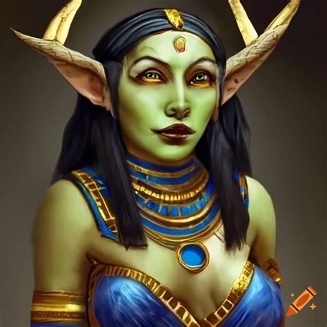 Egyptian goblin woman illustration on Craiyon