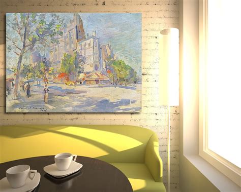 Репродукция картины "Весна в Париже". Картина маслом на холсте "Весна в ...