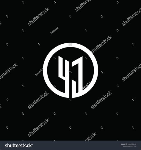 Yj Monogram Logo Isolated Rotating Circle Stock Vector Royalty Free