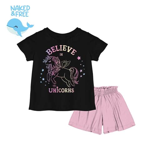 Jual Naked Free Setelan A Line Dan Hotpants Anak Belive Unicorn Series