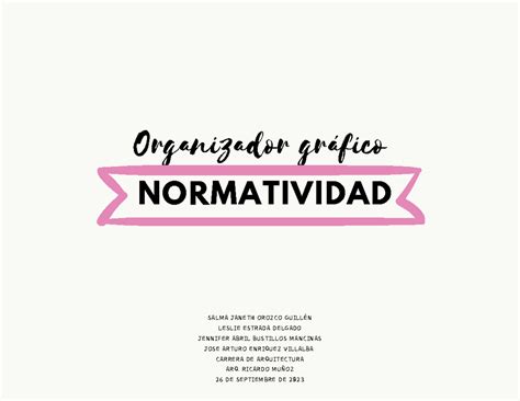 Organizador normatividad NORMATIVIDAD Organizador gráfico SALMA