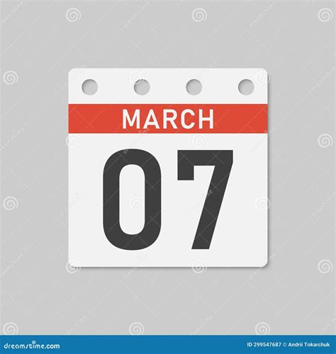 icon page calendar day  march stock vector illustration