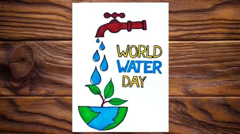 World Water Day Poster Water Drawing Save Water Poster Easy