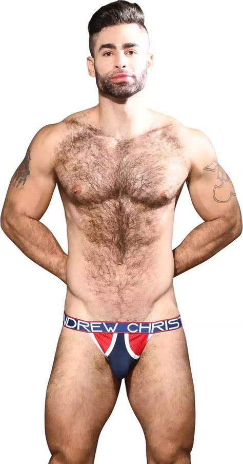 Andrew Almost Naked Retro Mesh Jock Navy Red Maat S Heren Ondergoed Slip Voor Bol