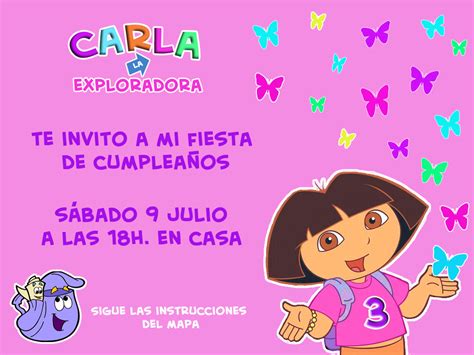 Invitaciones De Dora La Exploradora Para Editar Con Foto Imagui