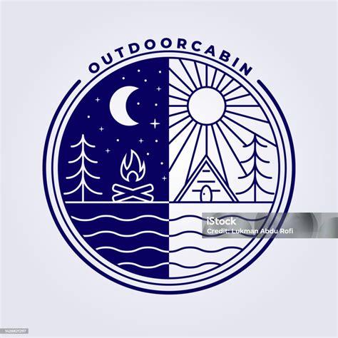nuitee cabine chalet logo vectoriel illustration design dessin dessin