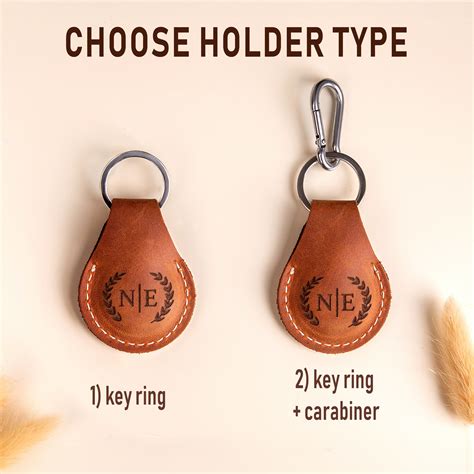 Leather Air Tag Keychain, Apple Tag Keychain, Leather Air Tag Keychain