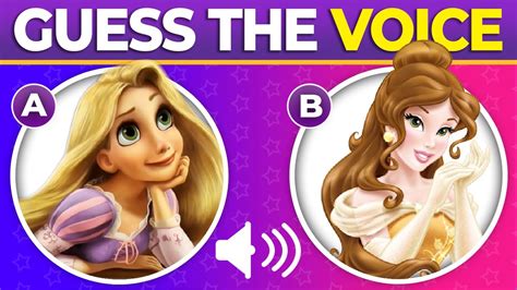 Guess The Disney Princess Voice Disney Voice Quiz Challenge Youtube