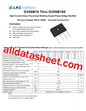 D35SB100 Datasheet(PDF) - Leshan Radio Company