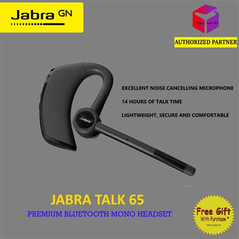 JABRA TALK 65 PREMIUM BLUETOOTH MONO BEHIND THE EAR WIRELESS HEADSET ...