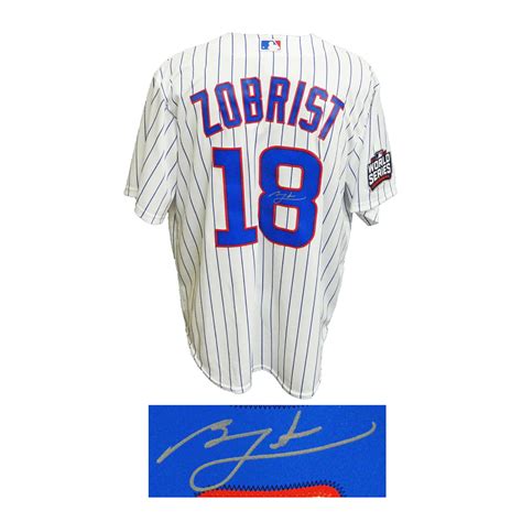 Ben Zobrist // Signed Chicago Cubs 2016 World Series Patch Majestic ...