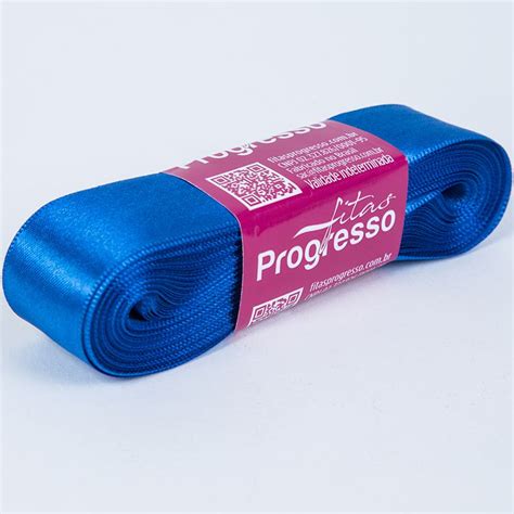 Fita De Cetim Azul Serenity - Fita De Cetim Progresso Azul Royal CF005, 22mm - Peça 10mt - Loja de ...