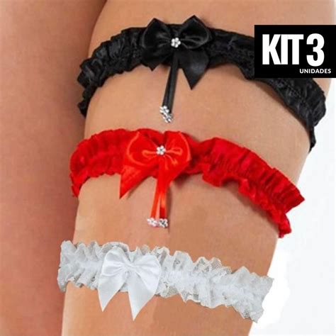 Kit Perneira Persex Feminino El Stica De Renda La O Em Cetim Sensual Sexy Lingerie