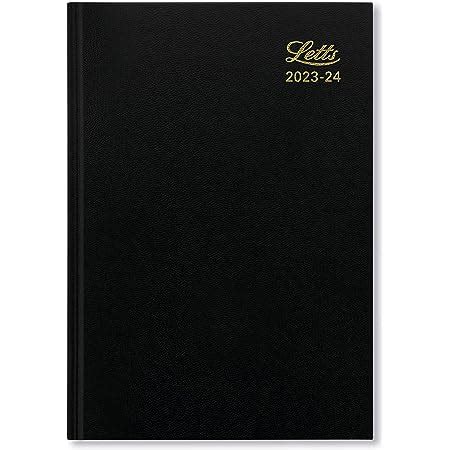 Amazon.com : Letts of London Standard A4 week to view 2023 diary - black (23-T31ZBK) : Office ...