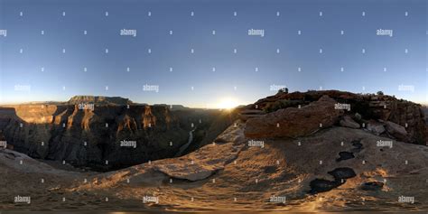 360 View Of Sunset At The Toroweap Overlook On The Grand Canyon North