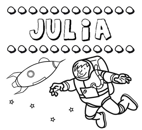 Nome Julia Para Imprimir - Nome Julia para colorir. Desenhos dos nomes para pintar com as crianças