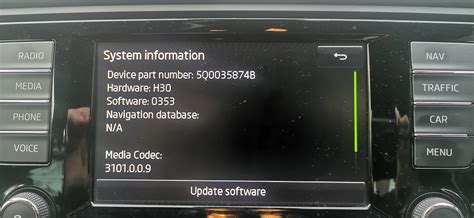 Media head unit identification for Navigation - Skoda Octavia Mk3 (2013