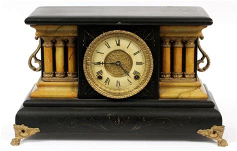 Sold At Auction William L Gilbert Painted Wood Mantel Clock